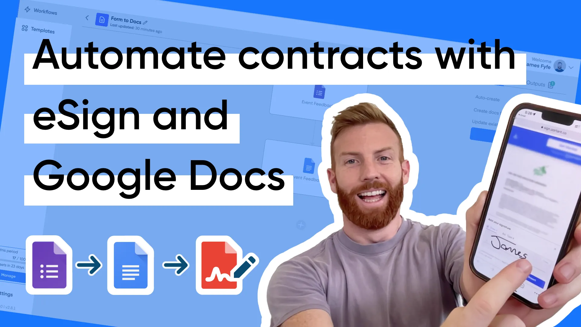 eSign contract workflow in Portant